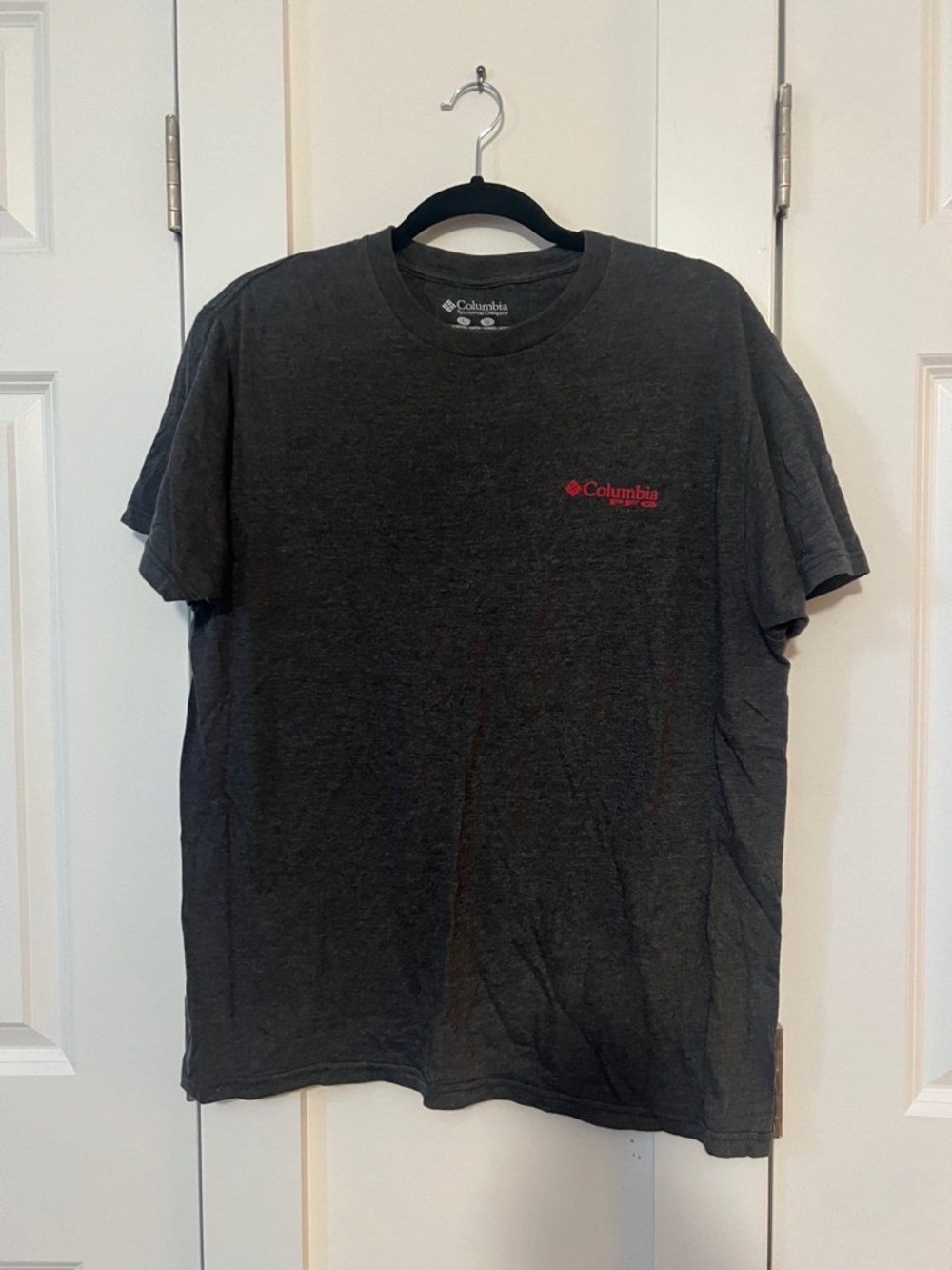 Columbia Charcoal Short-Sleeve Crew Tee with Red Logo